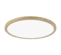 Panel LED redondo Atria Shine (Blanco neutro, 19 W, Madera, Diámetro: 29,3 cm)