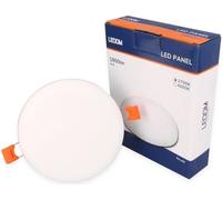 Panel LED sin marco, iluminación empotrada, foco LED de 18W, 90mm de diámetro, 1800 lúmenes, 2700K (blanco cálido), lámpara de techo redonda