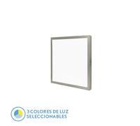 Panel llano 36w 3000k-4000k-6500k 3,8x40x40 cm niquel 3600lm
