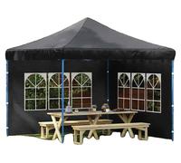 Panel para carpa de recepción, fabricado con material de polietileno duradero, fácil de montar, color antracita