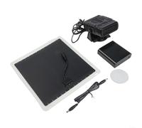 Panel Solar 10W para Calefactor Eléctrico para portátil con Control de Temperatura - para calentador de Coche y Mascotas Exterior Negro 26x24cm