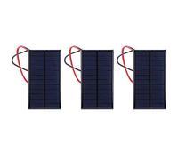 Panel Solar 3 Piezas DC 6V 1W Módulo Micro Mini Células Painel Solar Portatil Placa Solar de Silicio Policristalino con Cable de 30 cm