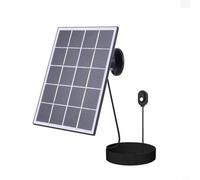 Panel solar de 10 W para Arlo Pro 5S 4 3 Ultra 2 - Cargador de celda monocristalino de alta eficiencia - IP65 impermeable con soporte de 360° para vigilancia de jardín, blanco (negro)