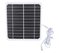Panel solar de 20 W para cámaras recargables al aire libre con salida de 5 V, resistencia a la intemperie IP66 y montaje ajustable (USB)
