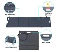Panel solar de 200W - 12V/24V, flexible y plegable, monocristalino con protección IP68
