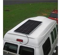 Panel solar de 200W, vidrio rígido, 24.75V, monocristalino, 116x70x5 cm. Ideal para camping y embarcaciones