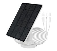 Panel solar de 3 W para cámara de seguridad con micorUSB/Tipo-C/DC3513 Tres tipos de conectores, IP65 impermeable, cable de carga de 3 m, compatible con EUFYcam 2/2pro/2c/2c pro/E/3C/L20/L40/S40 (1)