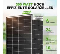 Panel solar de 300W - Panel solar - Módulo fotovoltaico - Cargador de batería - Sistema autónomo - 24% de eficiencia