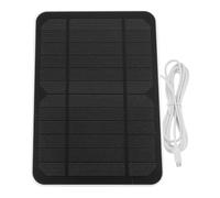 Panel Solar de 4 W para Cámara de Seguridad, Micro USB | PET y Plástico, Conexión Cable y Ajuste de Ángulo, Uso Exterior en Techo para Cámaras a Batería
