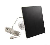Panel solar de 5 W para Arlo Pro 5S 2K Ultra 2 - monocristalino IP66 resistente a la intemperie con cable de 4 m cargador de cámara de seguridad al aire libre blanco negro