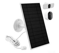 Panel solar de 5 W para cámara Arlo Pro 4 Ultra 2 con cable de 4 m, IP66, impermeable, cargador para exteriores, color blanco