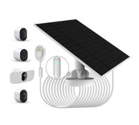 Panel solar de 6W compatible con cámaras Arlo Ultra, Ultra2/2XL, Pro3/4/4X/5, GO2, Floodlight, resistente a la intemperie, fácil instalación, impermeable IP66, cable de carga de 4m