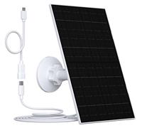 Panel solar de 7W para cámaras Eufy, con certificación IP66, conexión USB-C y soporte de 360°