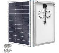 Panel solar de tipo N de 100 vatios con soportes de montaje en forma de "Z". Panel solar de 100W, 12V, tecnología 16BB, con alta eficiencia, ideal para cargar baterías en vehículos recreativos, carava
