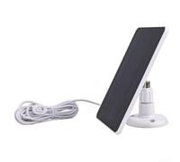Panel solar exterior 4W para cámaras Arlo - Celda monocristalina de alta eficiencia para Pro 4 Ultra 2 Pro 3 - Cargador resistente a la intemperie 5V con cable de 3 metros (blanco)