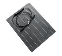 Panel solar flexible de 30 W 18 V, 21,5% de alta TFE, cargador solar monocristalino IP67, resistente al agua, todo negro, para coche, caravana, caravana, techo, rejilla