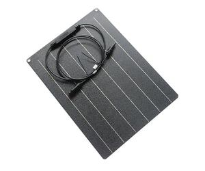 Panel solar flexible de 30 W 18 V, 21,5% de alta TFE, cargador solar monocristalino IP67, resistente al agua, todo negro, para coche, caravana, caravana, techo, rejilla