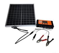 Panel solar fotovoltaico impermeable de 12 W con puerto de conexión rápida CC y diseño para una generación eficiente fuera de la red en climas duros (100 A)