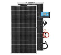 Panel solar - Juego de paneles solares - Kit de paneles solares - Flexible - Fotovoltaico - con controlador - Conector fotovoltaico (PV)
