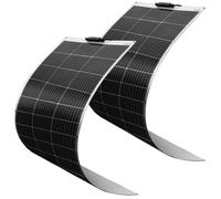 Panel solar - Kit de paneles solares - Flexible - Fotovoltaico - para baterías de caravanas - Cargador para uso doméstico - Ideal para camping