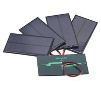 Panel solar micro-fotovoltaico de 5V y 200mA, policristalino, juego de 5 unidades con cable