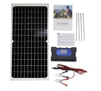 Panel solar monocristalino de 17 W, 5 V, 12 V, 18 V, voltaje para energía solar eficiente y carga de batería con frontal impermeable y construcción (40 A)