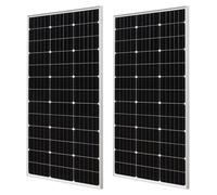 Panel solar - Paneles solares - Monocristalino - Juego de 2 - 150W - Vidrio rígido - Impermeable - Ligero