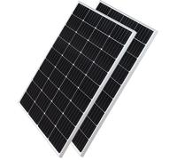 Panel solar - Paneles solares - Monocristalino - Juego de 2 - 200W - Vidrio rígido - Impermeable - Ligero