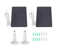 Panel solar para cámara 10W PET EVA monocristalino Cámara de seguridad a prueba de agua Panel solar con cable de 9.8 pies Soporte ajustable Fuente de alimentación ininterrumpida (2 piezas)