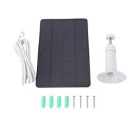 Panel solar para cámara 10W PET EVA monocristalino Cámara de seguridad a prueba de agua Panel solar con cable de 9.8 pies Soporte ajustable Fuente de alimentación ininterrumpida (1 pieza)