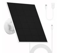 Panel Solar para Cámara Eufy, Panel Solar 5V 5W Compatible con eufyCam 2/2 Pro/2C/2C, Pro/3/3C/E/E20/E40/L20/L40/S330, SoloCam E20/E40/S230/Spotlight, Micro USB y Type C, IP65