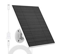 Panel Solar para Cámara Exterior Eufy, Cargador de Panel Solar para Cámara de 5W Compatible con Eufycam, Suministro Continuo de Energía, Cable de Carga de 9,8 Pies, Resistente al Agua IP65