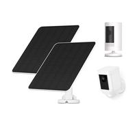 Panel Solar para Cámara Ring, 5W Panel Solar para Cámara para Ring Stick Up Cam/Pro Batería, Spotlight Cam/Plus/Pro, Wyze Batería Pro, Solar para Cámara Ring con Cable de 9,8 Pies, Pack de 2
