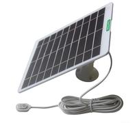 Panel solar para cámaras Arlo de 5 W, cargador monocristalino de alta eficiencia para Ultra para Pro 5S 4 3, reflector para todo tipo de clima, IP65, cable de 10 pies, 220 x 180 mm (blanco)