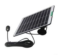 Panel solar para cámaras Arlo de 5 W, cargador monocristalino de alta eficiencia para Ultra para Pro 5S 4 3 reflector para todo tipo de clima a prueba de IP65 cable de 10 pies 220 x 180 mm (negro)