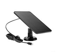 Panel solar para cámaras de seguridad de 4 W, estación de carga USB de silicona monocristalina para Eufy para Blink para sistema CCTV Reolink 175 x 115 mm (negro)