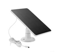 Panel solar para cámaras de seguridad de 4 W, estación de carga USB de silicona monocristalina para Eufy para parpadeo para sistema CCTV Reolink 175 x 115 mm (blanco)