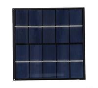 Panel solar para exteriores, 3 W, 5 V, cargador rápido portátil, celda policristalina para camping, resistente al viento, color negro, 100 x 100 mm