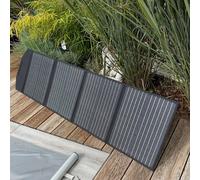 Panel solar plegable de 100W, con un voltaje máximo de 18V. Este panel solar plegable tiene una corriente de carga máxima de 5,5A