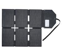 Panel solar plegable de 60W, con tecnología de celda monocristalina de tipo N y 16 conexiones (16BB), con una el 24%. Es ligero, portátil y cuenta con salidas MC4, Type-C, USB-A y DC, idea