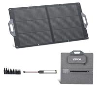 Panel solar plegable VEVOR de 100 W, cargador solar portátil de alta el 24%, módulo solar monocristalino con salida MC4, puertos USB-A, tipo C y DC, clasificación IP65, ideal para estacion