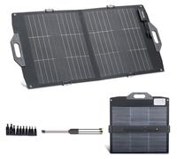 Panel solar plegable VEVOR de 100W, tipo N bifacial, monocristalino, con 16 celdas, con cargador el 24%, con salida MC4, USB-A (QC3.0), tipo C y conexiones DC para estaciones de energía