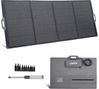 Panel solar plegable VEVOR de 400 W, cargador solar portátil con alta el 24%, módulo solar monocristalino con salida MC4 y adaptador DC 10 en 1, grado de protección IP67, ideal para estaci