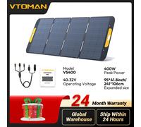 Paneles Solares Plegables VTOMAN VS400W, Celda de 40.32V, Panel de Carga Solar Portátil, Kit Completo para Turismo al Aire Libre y Estación de Energía VS400