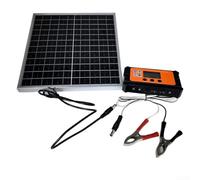 Panel solar portátil de 12 W, monocristalino, IP65, resistente a la intemperie, CC, conexión rápida para caravana marina fuera de la red (100 A)