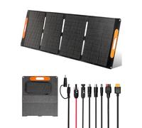 Panel solar portátil de 200 vatios para central eléctrica, panel solar plegable compatible con Jackery, Bluetti, Anker, para acampar y apagones. IP67 impermeable, USB-A y tipo C, 23.5% de eficiencia