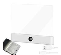 Panel Transparente De 3 Colores | Luces Planas Inteligentes Para Leer Por La Noche | Luz De Lectura | Con Temporizador, 3 Colores Y Ajuste De Brillo, Para Mujeres, Niños, Lectores, Viajes, Oficina
