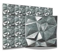 Paneles 3D de 50 x 50 cm, paneles de plástico PVC para pared, para juegos, habitaciones, techo, aspecto 3D, 20 unidades de 5 m², placas 3D de PVC D094, rejilla de bronce