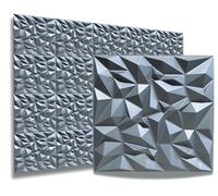 Paneles 3D de plástico PVC, 50 x 50 cm, para salas de juegos, para paredes y techos, 8 unidades, 2 m²