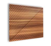 Paneles 3D imitación madera 50x50 cm PVC paneles de pared de plástico pared/techo efecto madera 3D - 12 piezas 3m² placas PVC 3D (D169 Madera Marrón)